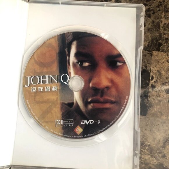 John Q (DVD, 2002) With Denzel Washington Cardboard & Plastic Case Holder - Picture 9 of 10